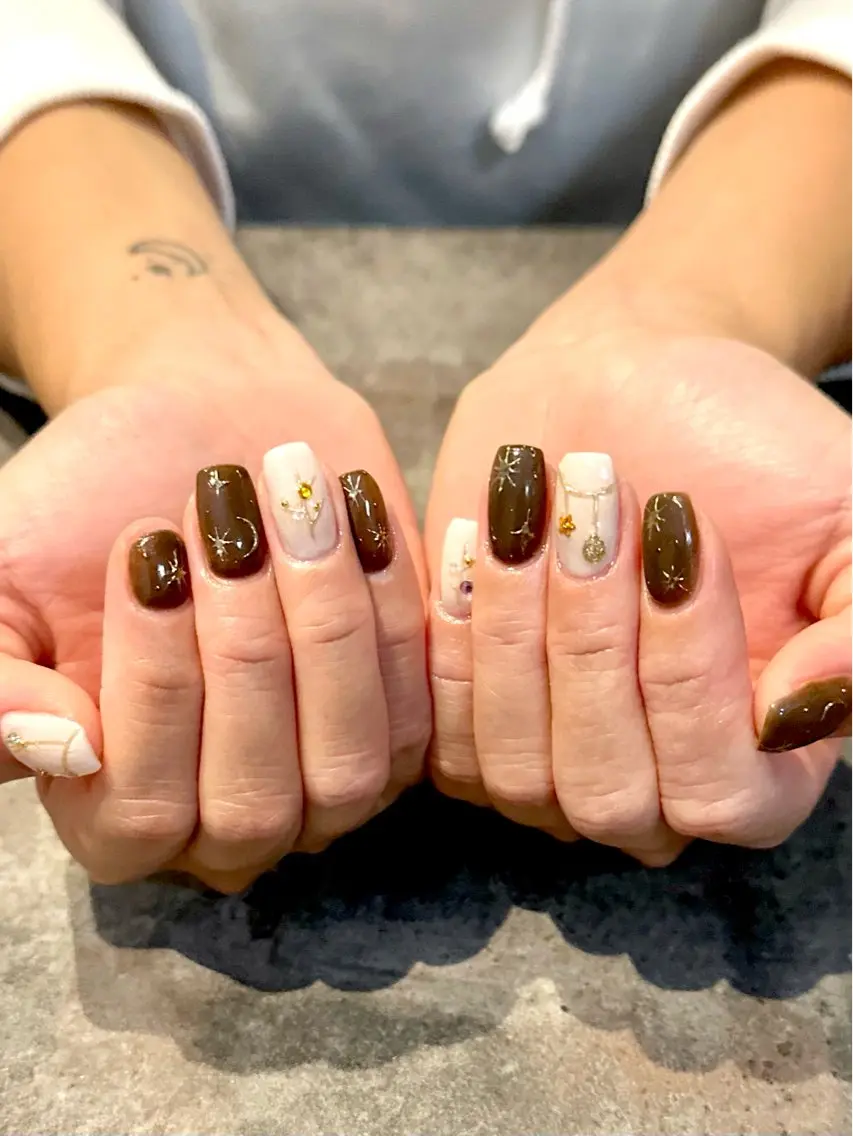 ネイル フラワーネイル 大理石ネイル(マーブル) ニュアンスネイル シンプルネイル nail salon amanoのネイルデザイン