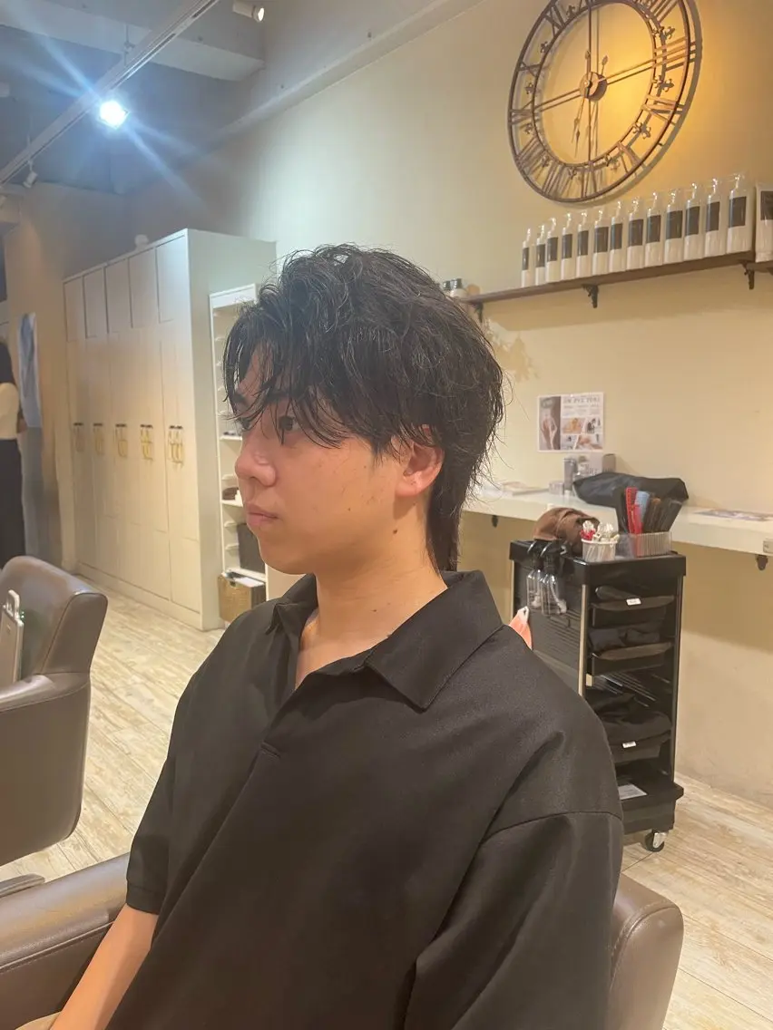 ショート パーマ メンズ カット パーマ 【水素カラー/メンズ 】Lee布施/純平のヘアスタイル