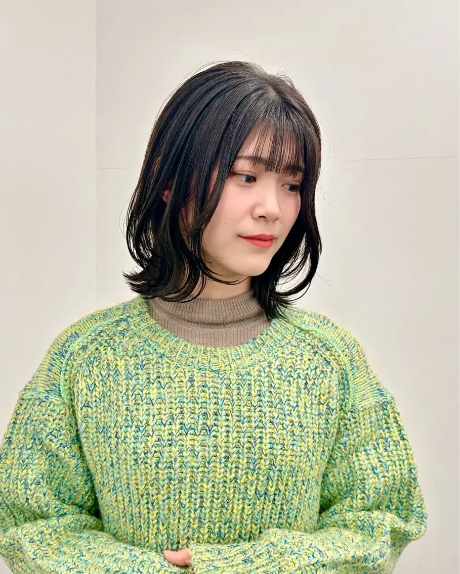 ミディアム カラー カット ヘアカラー トリートメント ブリーチなし/レイヤ ー特化🌈Tommyのヘアスタイル