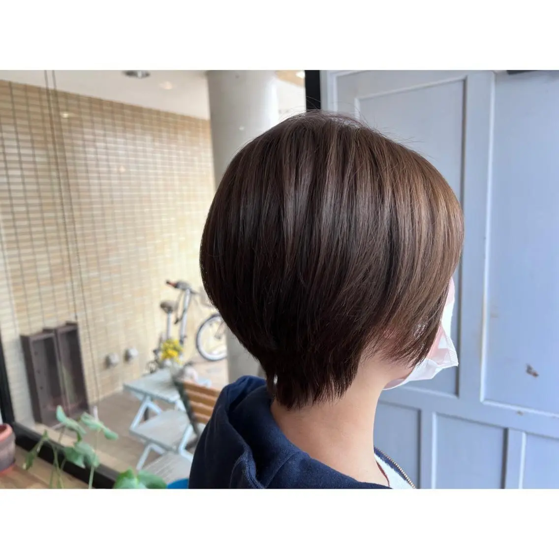 ショート カラー アッシュ ベージュカラー ヘアカラー トリートメント ツキダテ ユイのヘアスタイル