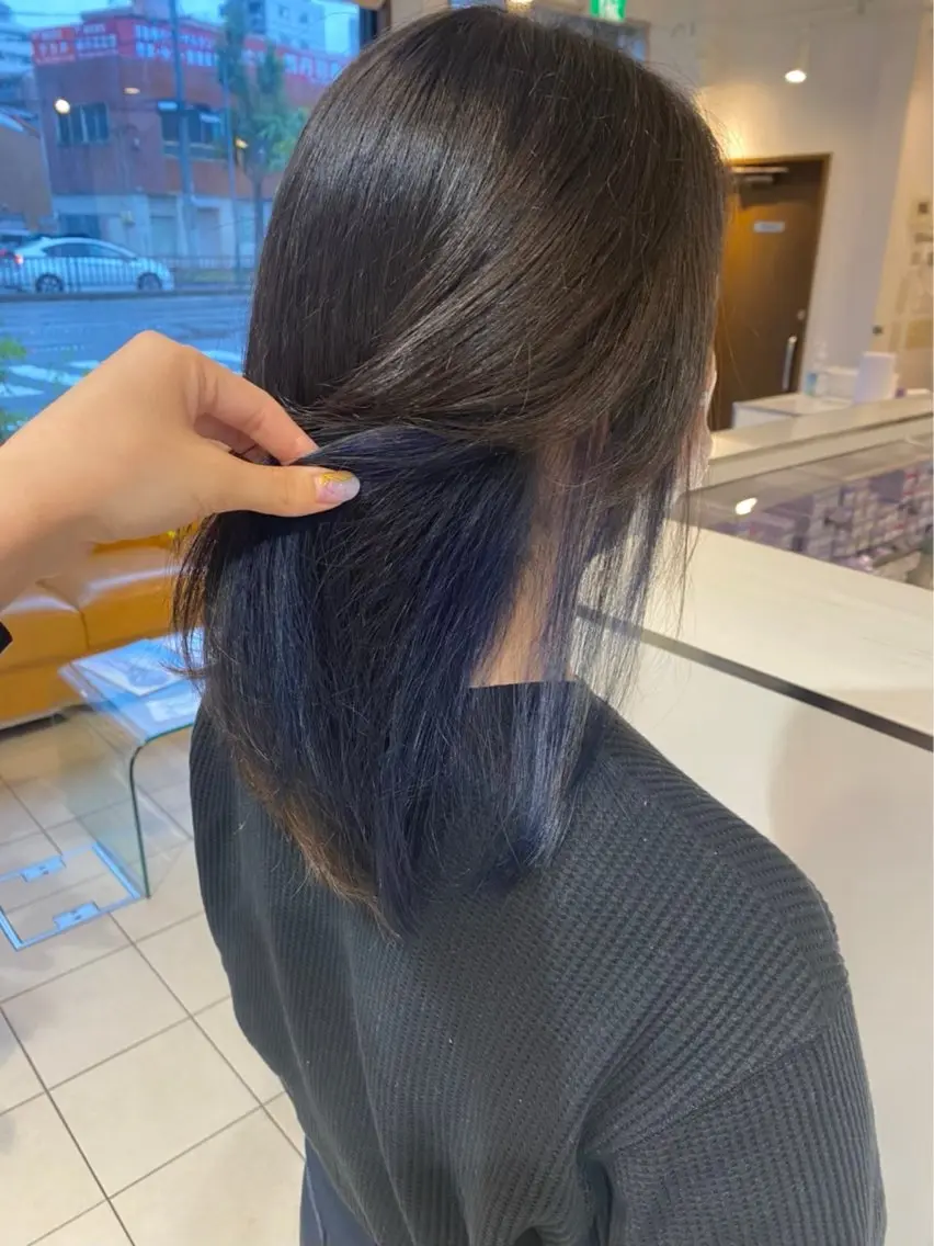 セミロング カラー ブリーチ カラーモデル募集中/ 川合絢子のヘアスタイル
