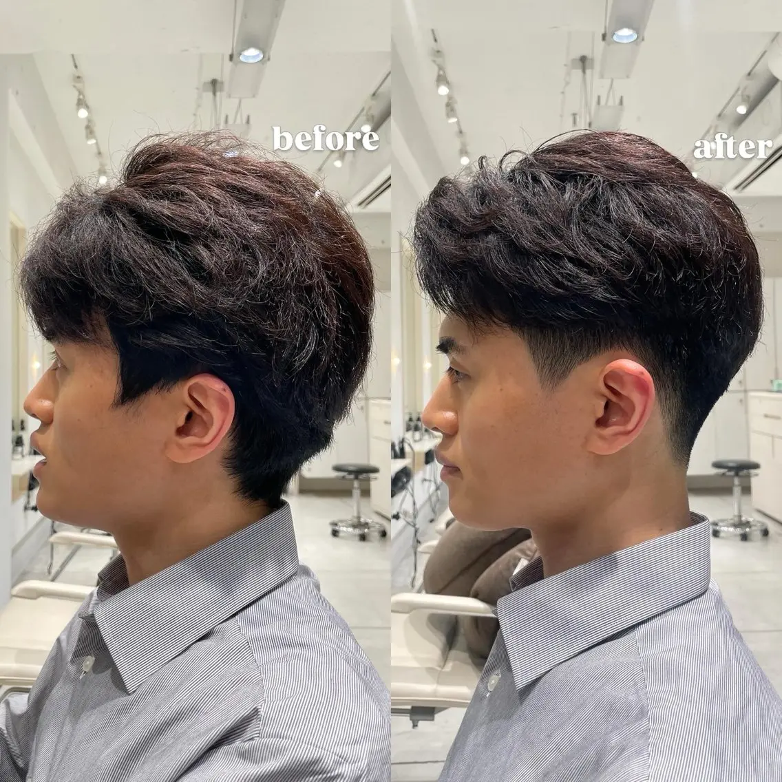 ショート メンズ ブリ—チ🌈カラ— 🌀パ—マ🌿ちえのヘアスタイル