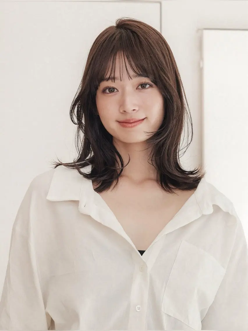セミロング カット ヘアカラー Modek's 西宮 akariのヘアスタイル
