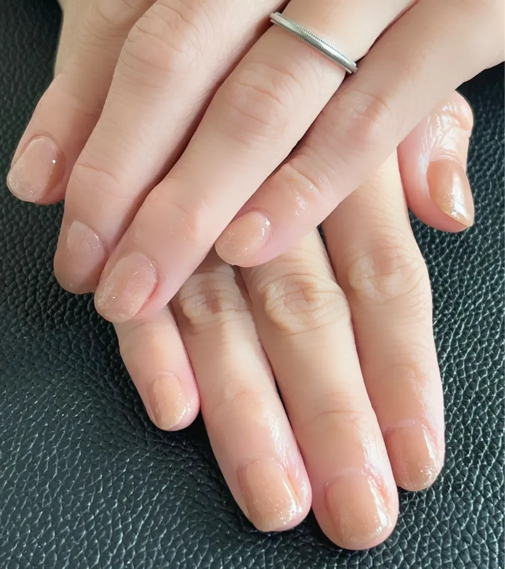 ネイル グラデーション ラメ(グリッター) ラメグラデーション Nailsalon C.U.Eのネイルデザイン