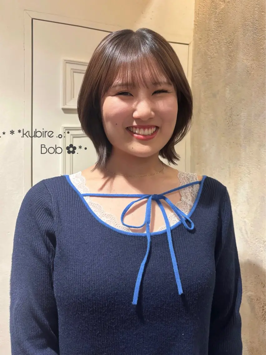 ミディアム hinano/ 梅田 カットモデルのヘアスタイル