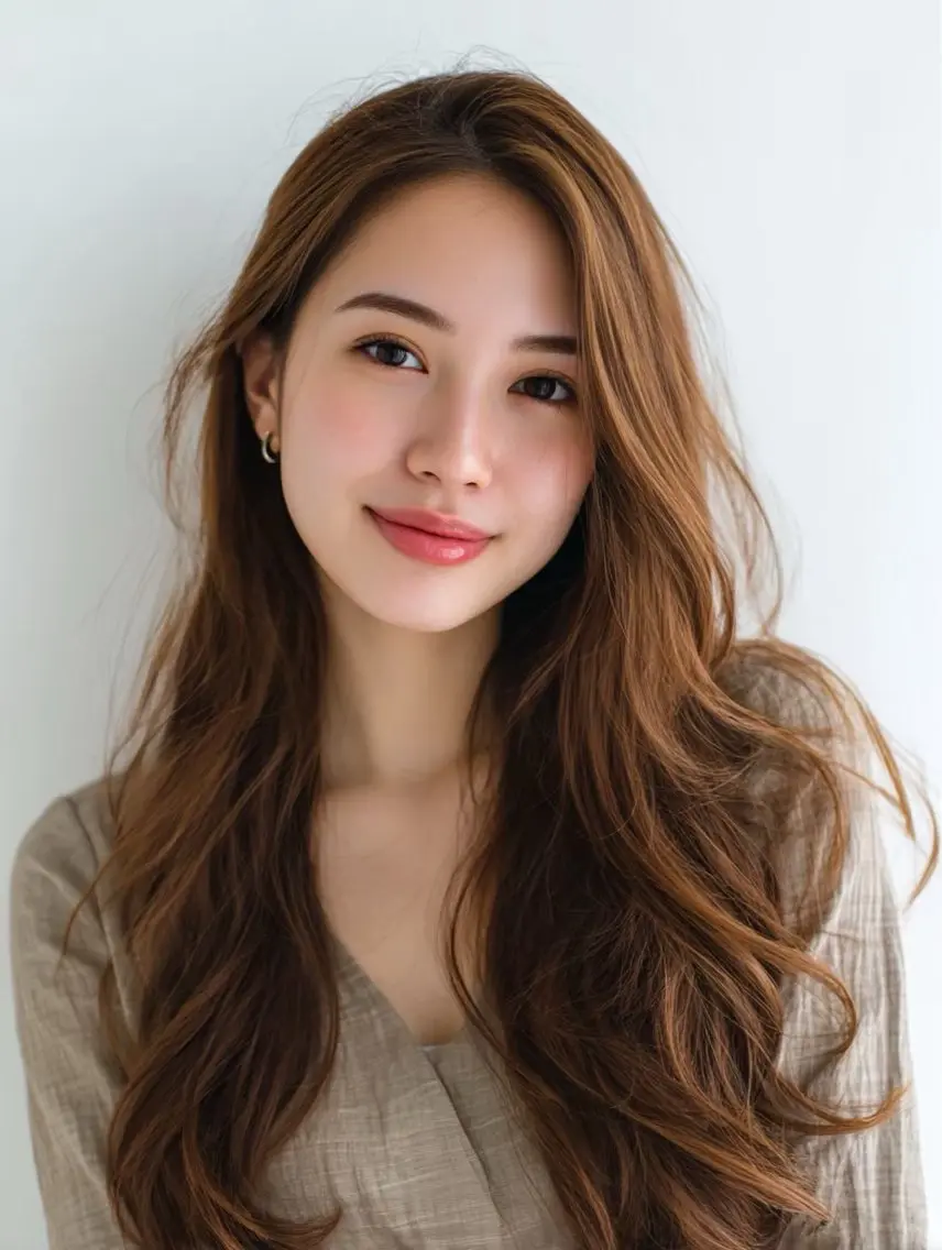 ロング カラー 井ノ川 真奈美のヘアスタイル