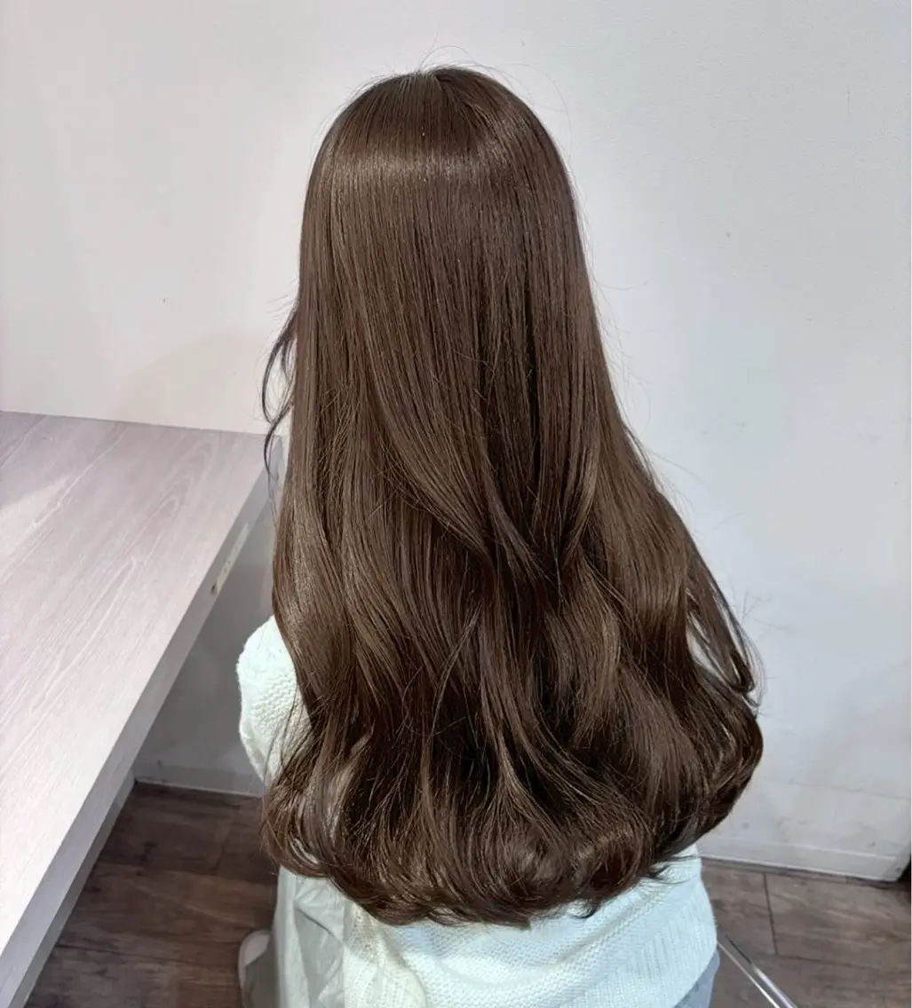 ロング カラー カット ヘアカラー トリートメント 透明感カラー特化/ ベージュ/梅田/英輝のヘアスタイル