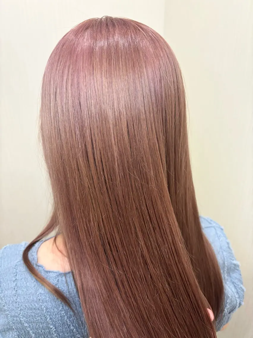 ロング カラー ベージュカラー ブリーチ ピンクカラー ピンクベージュ カット ヘアカラー トリートメント naitre 🌼SHIORI🌼のマツエク・マツパデザイン