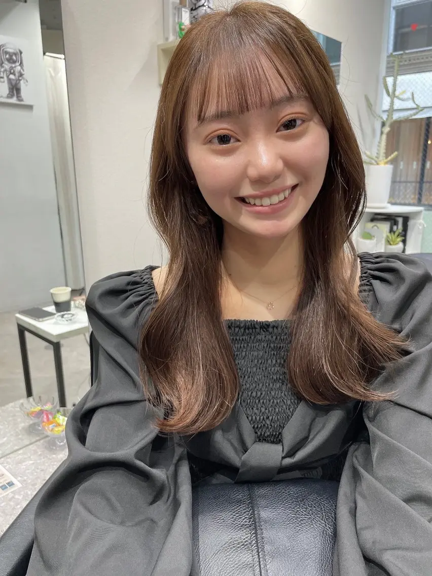 ロング カラー カット ヘアカラー トリートメント 髪質改善will hairdesignのヘアスタイル