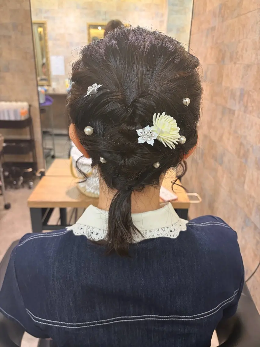 ミディアム ヘアアレンジ ヘアセット 前田 みのりのヘアスタイル