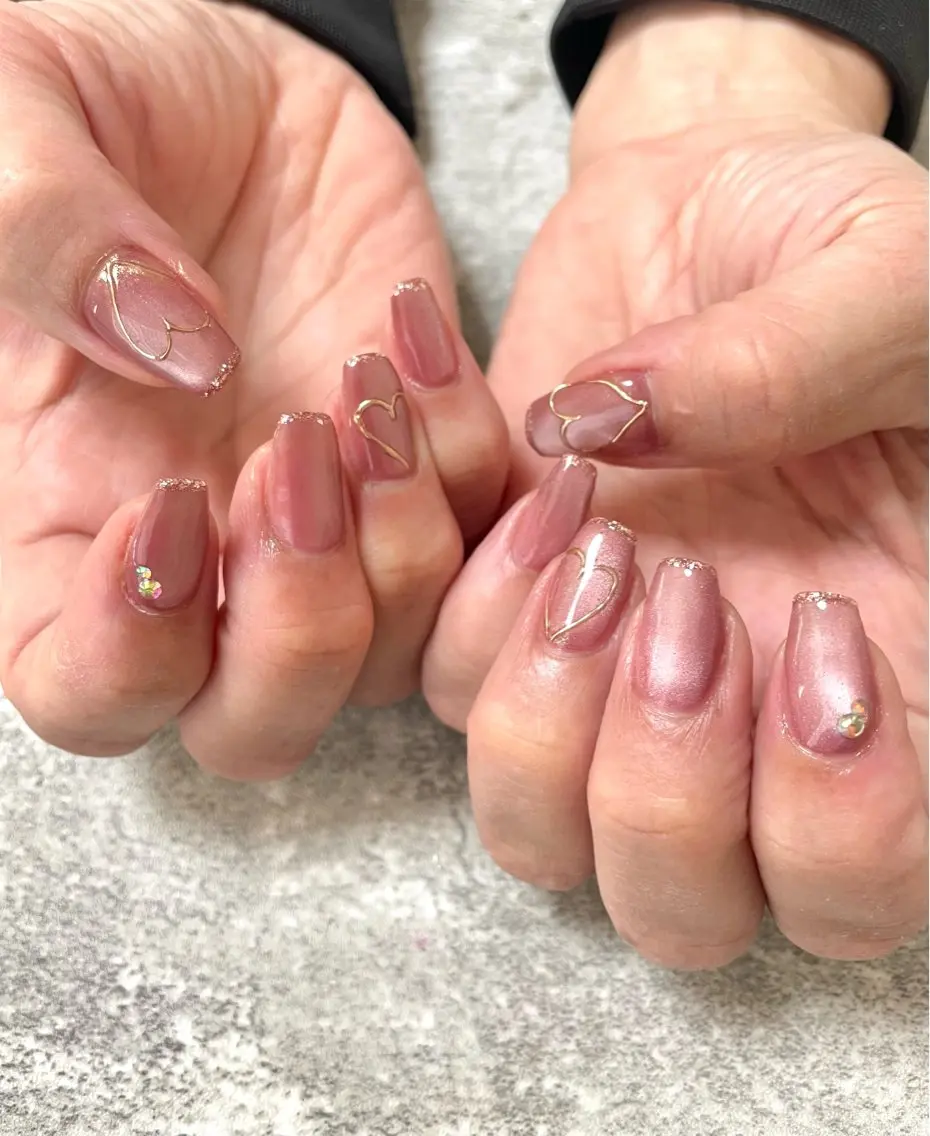 ネイル アートネイル マグネットネイル ミラーネイル RISA joie nailのネイルデザイン