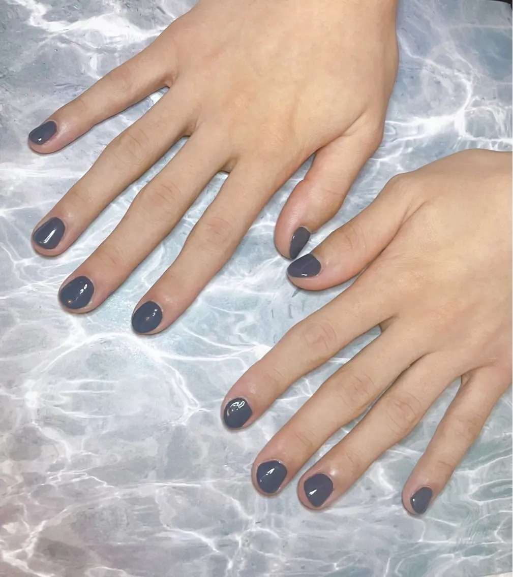 メンズネイル👦🏻オフなしワンカラージェルネイル💅🏻✨甘皮ケア付き👐🏻(オフありは＋1000円です)の写真