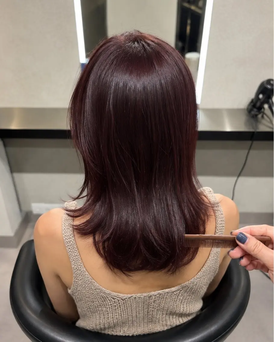 ミディアム カラー ブラウンカラー トリートメント 🌈ウルトワ水素 髪質改善naru🌈のヘアスタイル