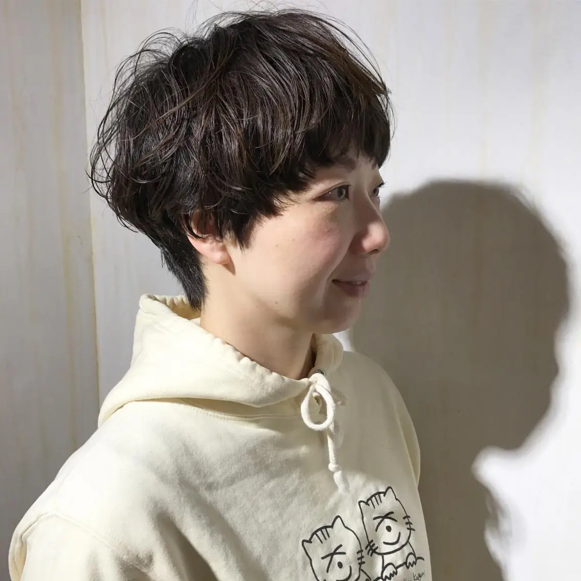 ショート カット パーマ トリートメント ボブ♡柔らかいカラー 實松栞理のヘアスタイル