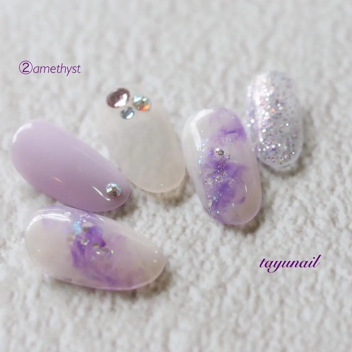 ネイル アートネイル ブルー ジェルネイル ワンカラーネイル パラジェル ネイルサロン 【たゆnail】のネイルデザイン