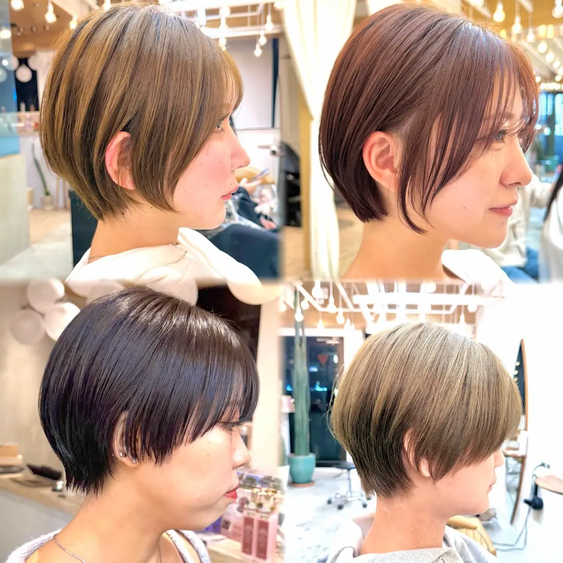 ショート カラー 髪質改善 ショートヘア カット ヘアカラー トリートメント 巻ける縮毛矯正✨ ボブ/ショートともきのヘアスタイル