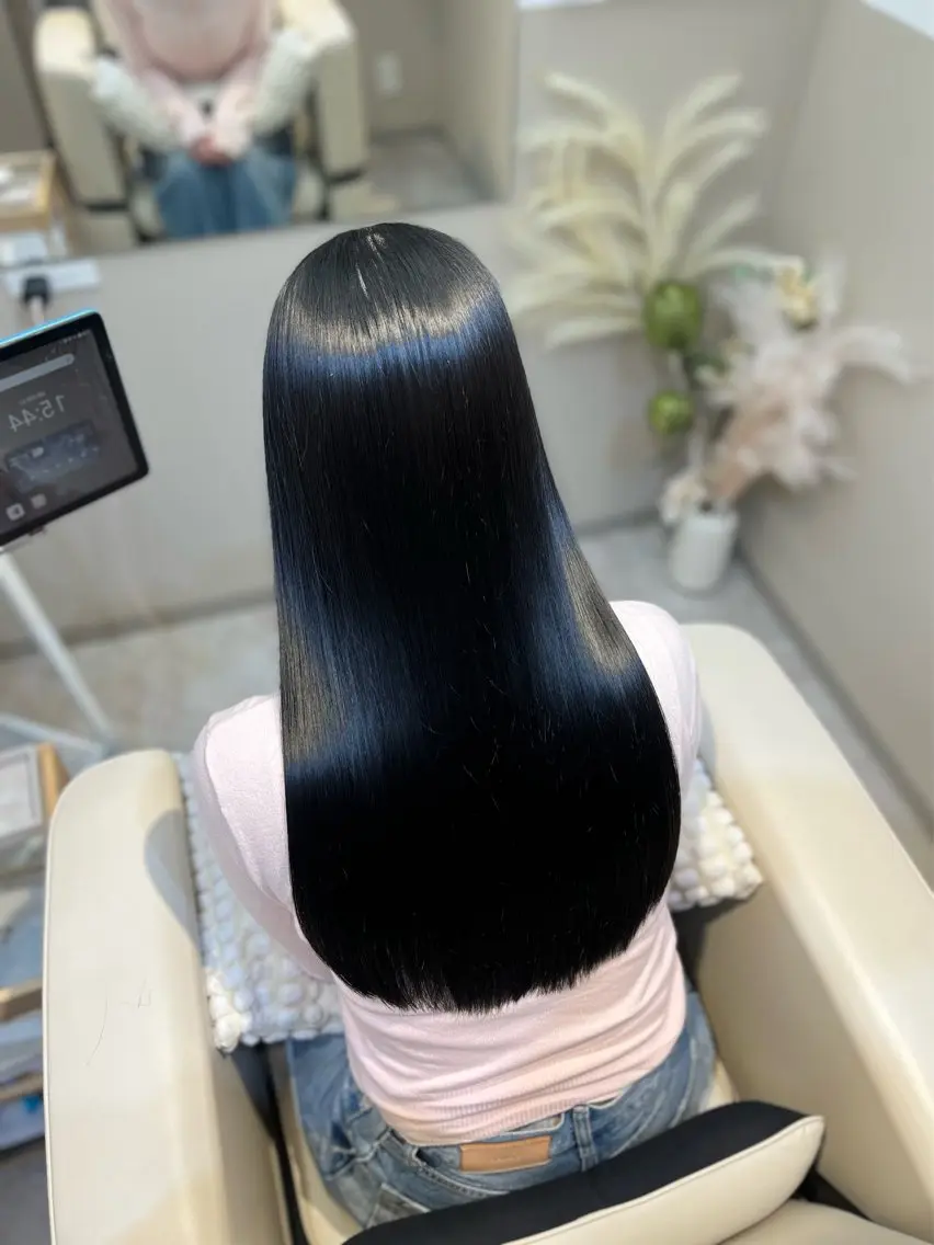 ロング カラー 髪質改善 縮毛矯正 トリートメント ulu+sia/ 神戸本格派髪質改善のヘアスタイル