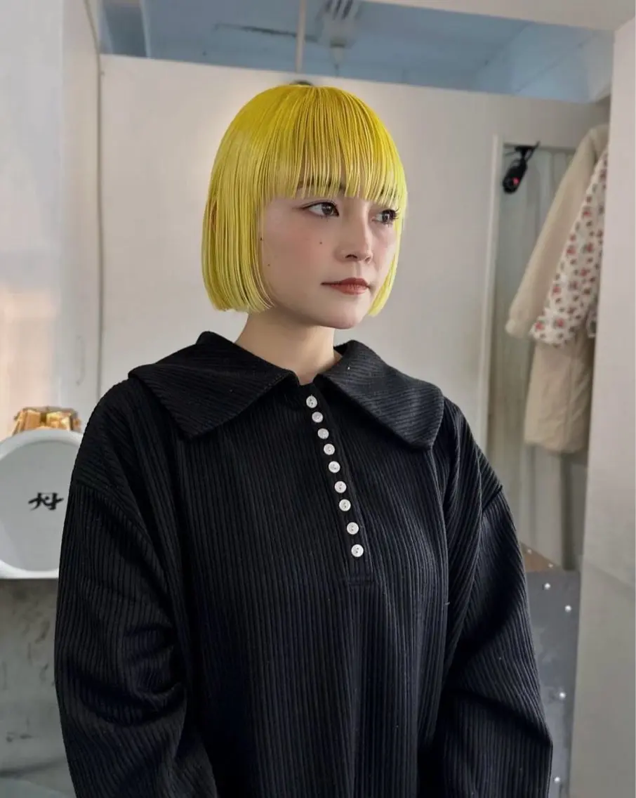 ショート 毛流れセンターパート Sakiのヘアスタイル