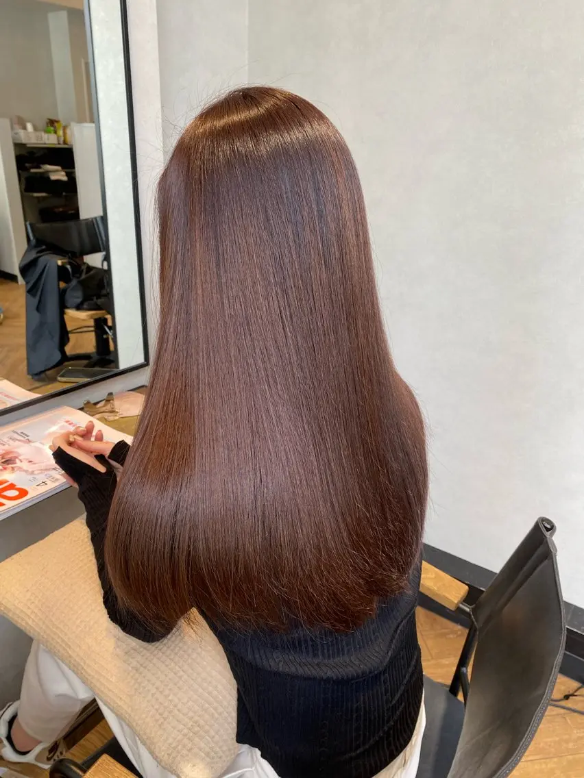 ロング カラー ブラウンカラー Rena/韓国 /ワンホンヘアのヘアスタイル