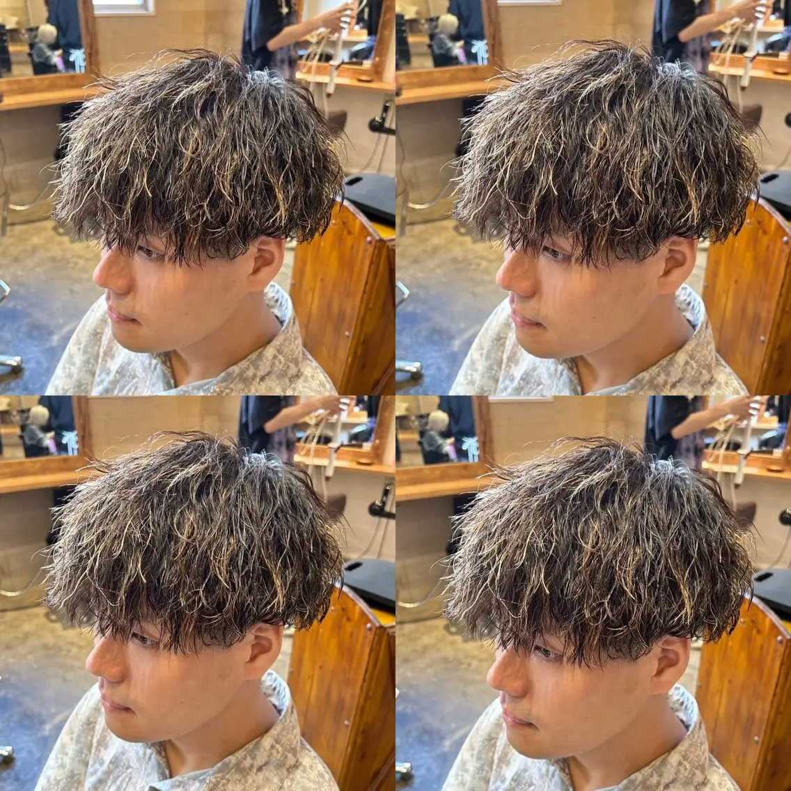 パーマ メンズ カット パーマ トリートメント 店長✨髪質改善✖️ 透明感カラー／純大のヘアスタイル