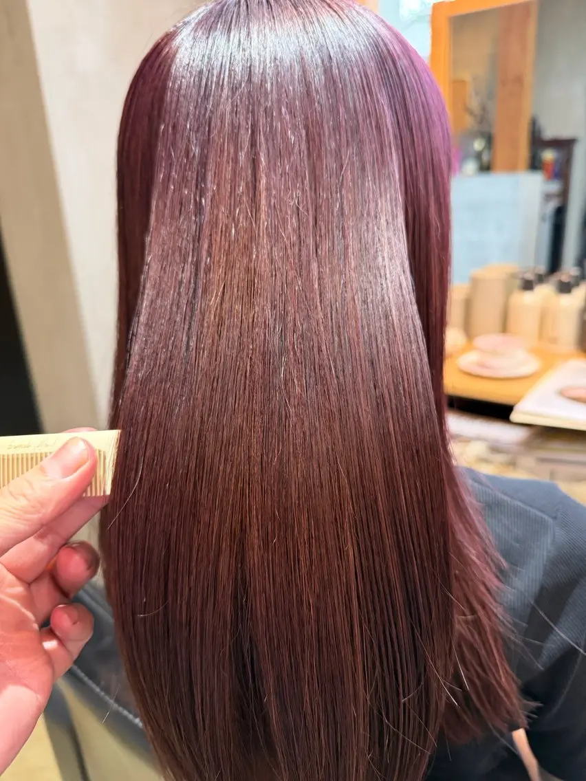 ロング カット 縮毛矯正 トリートメント シンヤヘアーズ 泉大津本店のヘアスタイル