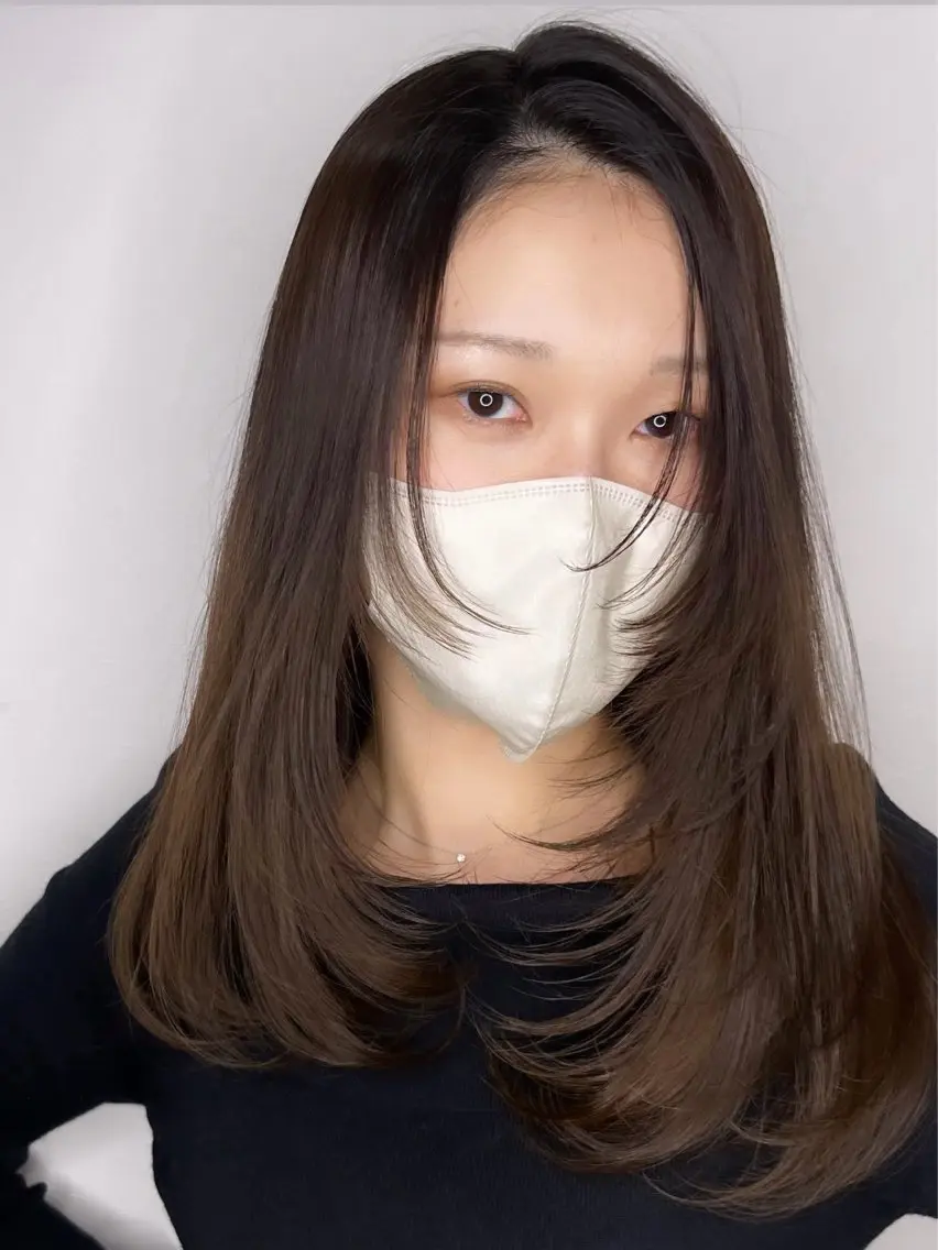 ロング カット ヘアカラー トリートメント 剣持友希/ifh iizuka/高崎のヘアスタイル