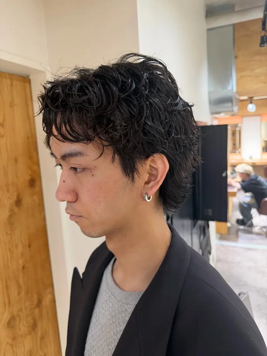 カラー パーマ メンズ カット パーマ パーマ特別価格🔥 宇宙のヘアスタイル