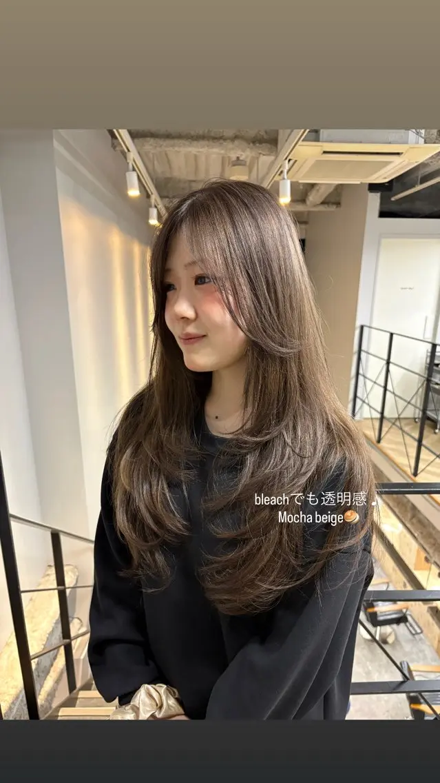 ロング ヘアカラー 石井聖愛/名古屋/ 伏見/カラーモデルのヘアスタイル