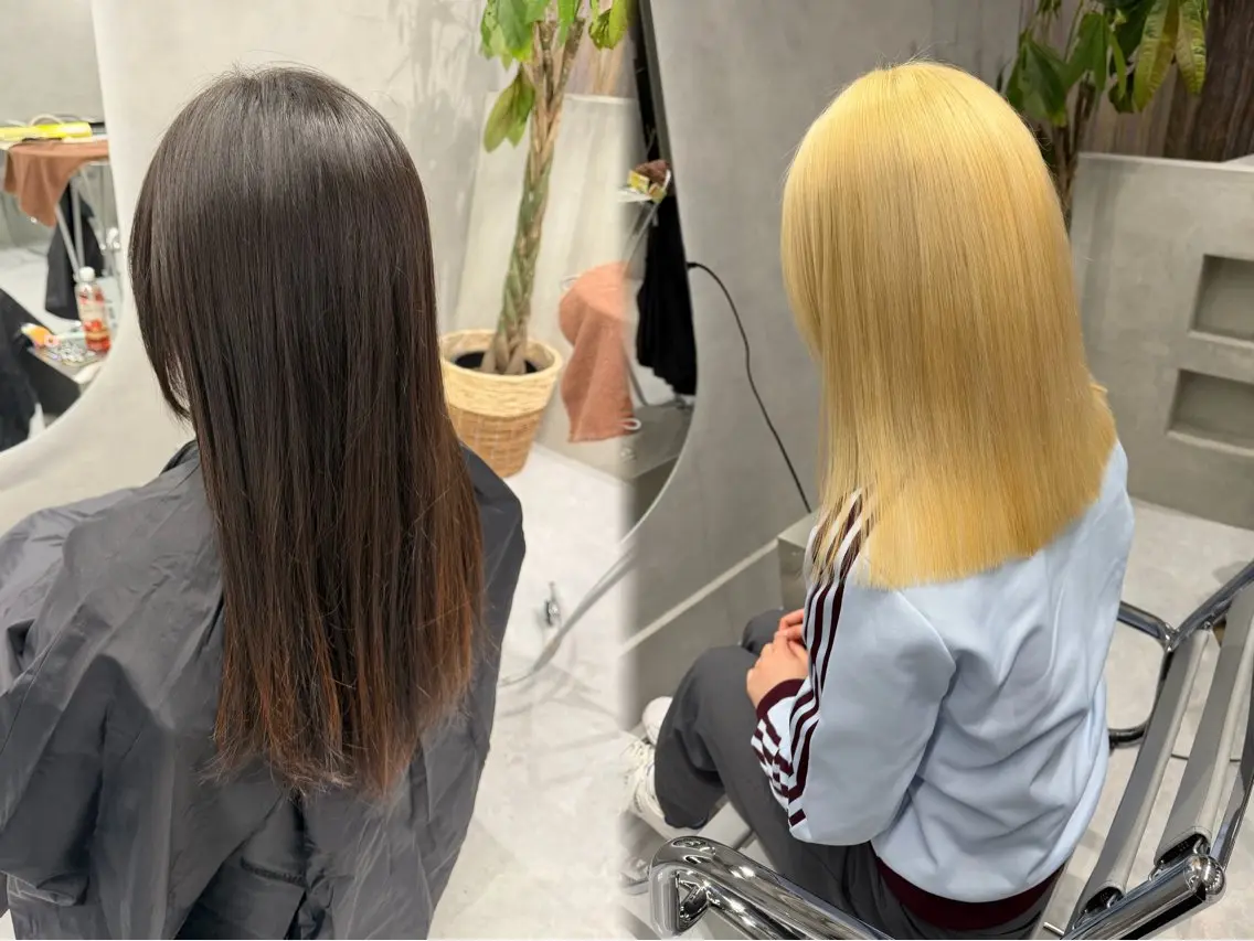 ミディアム ヘアカラー デザイン🥇複雑履歴 ハイトーン特化のヘアスタイル