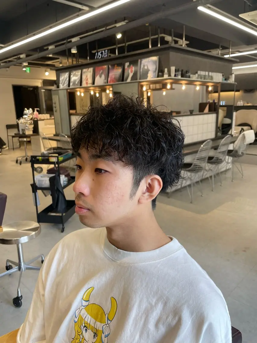 ショート パーマ ショートヘア パーマ ハイトーン特化/渋谷 ⚡️コースケ⚡️のヘアスタイル