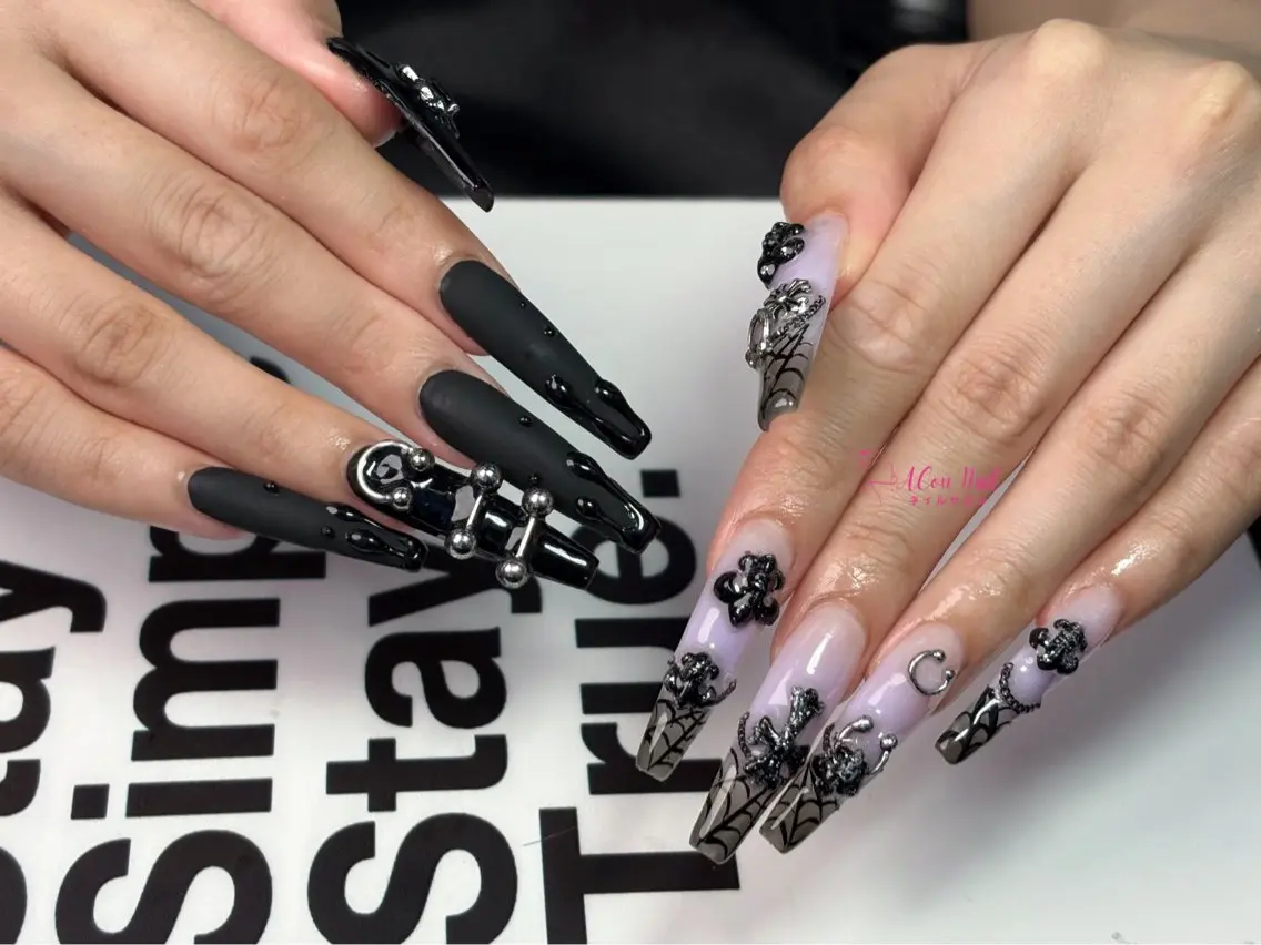 ネイル 桜ネイル 長さ出し フラワーネイル フレンチネイル ジェルネイル ハンドネイル ACon NailSalonのネイルデザイン