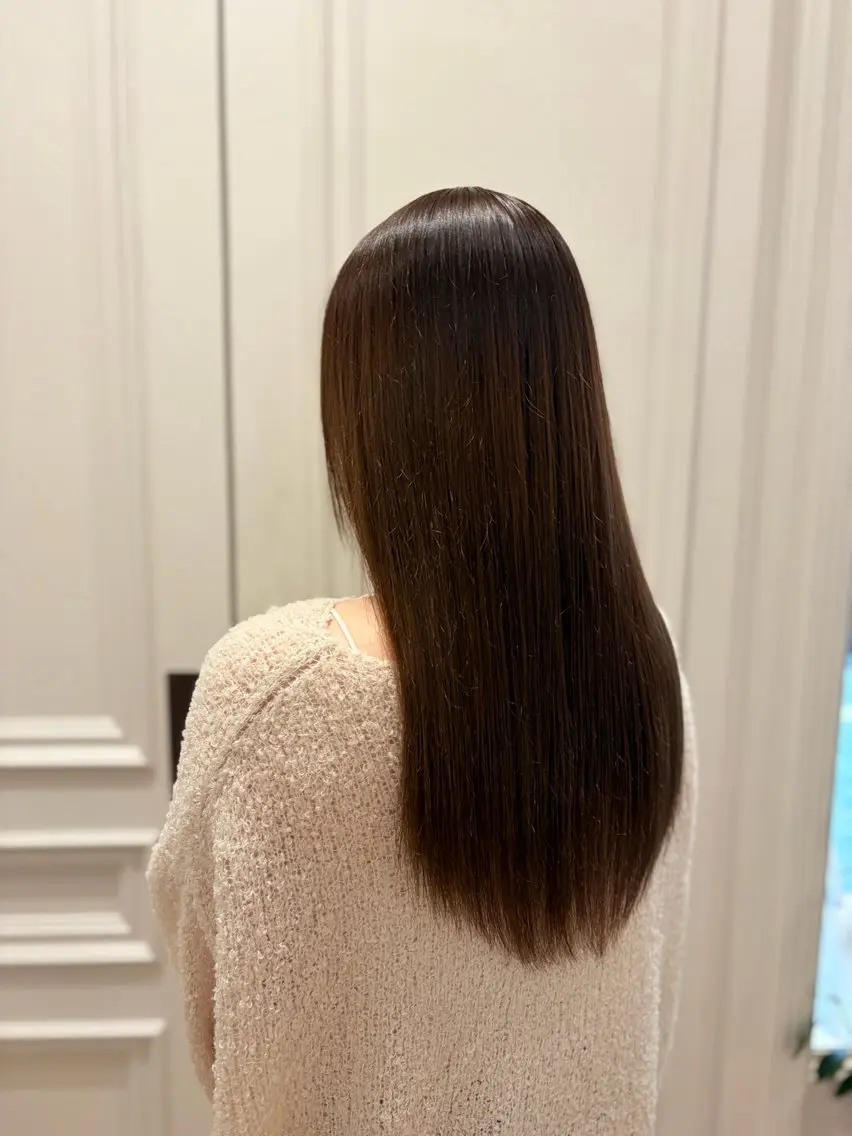 ロング カット ヘアカラー トリートメント 中島 美里のヘアスタイル