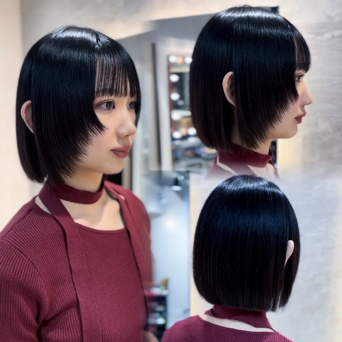 ミディアム カラー パーマ RYU/レイヤー /透明感艶カラーのヘアスタイル