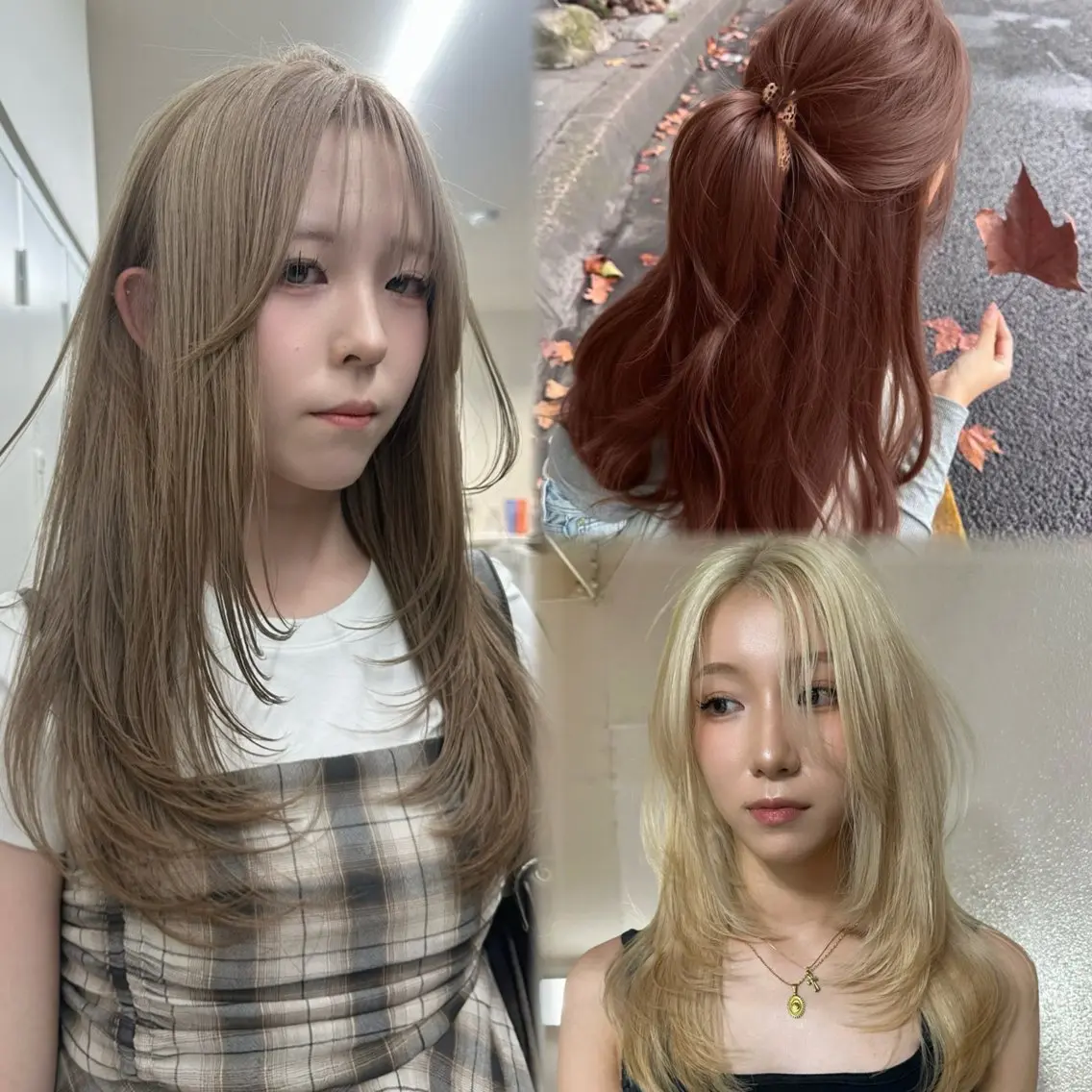 ロング カラー ヘアカラー 中尾 遥那のヘアスタイル