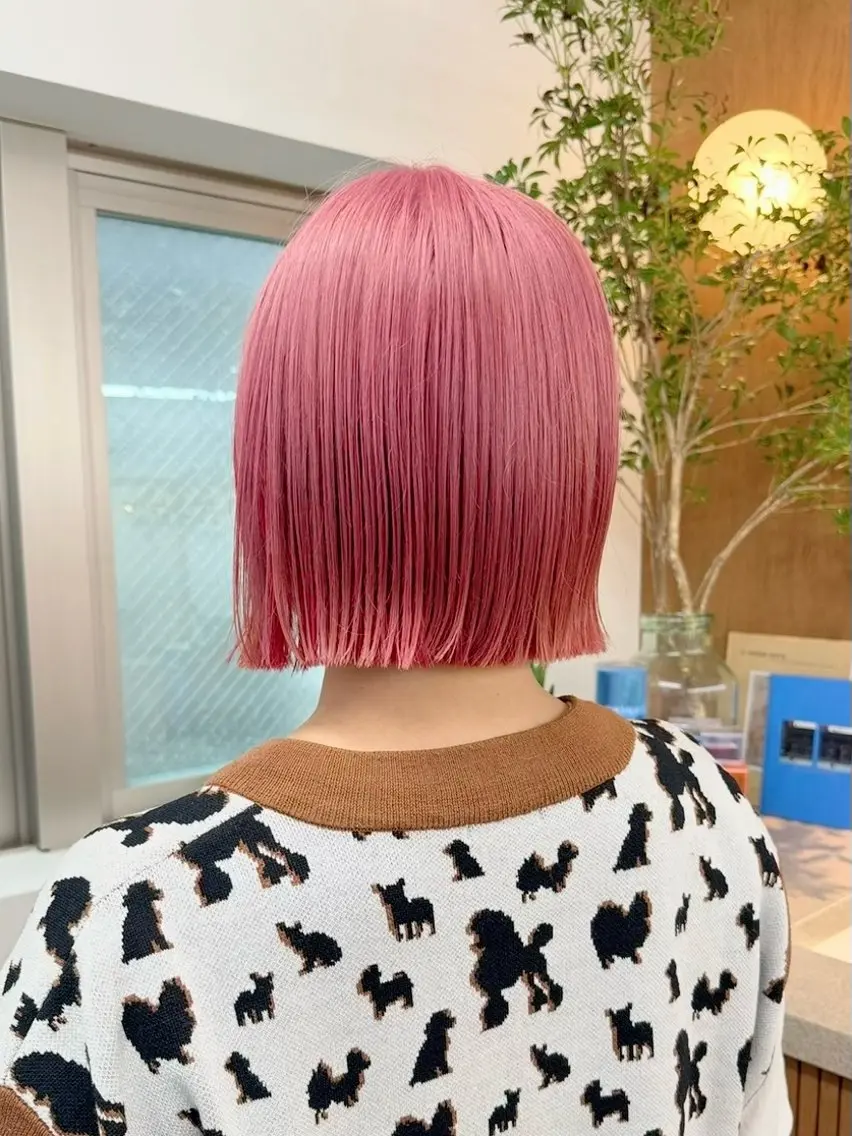 ミディアム カラー カット ヘアカラー トリートメント 透明感・艶カラー/ 坂田友梨奈のヘアスタイル