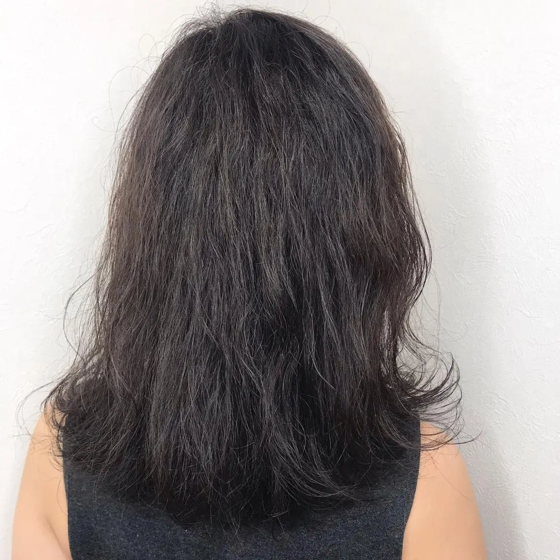 ミディアム カラー グレージュ ミント ヘアカラー 柴田 祐輔のヘアスタイル