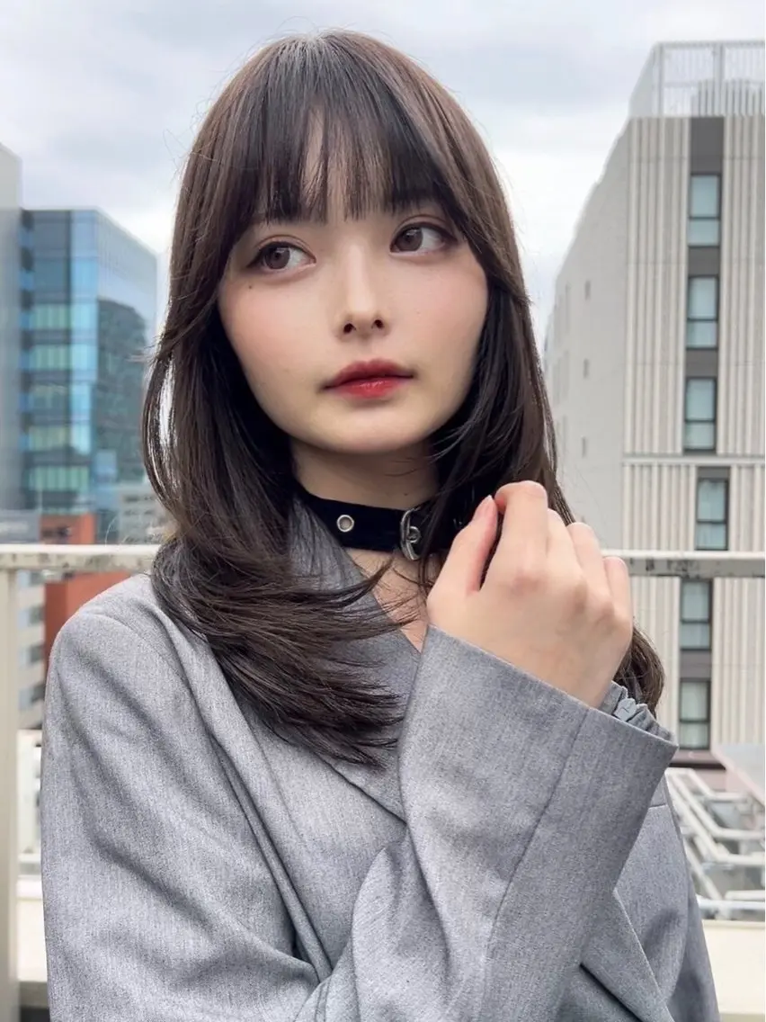 ロング ハッシュカット 髪質改善 レイヤーカット ロング トリートメント ヘアカラー トリートメント 韓国レイヤー🇰🇷 美髪縮毛矯正🫧拓海のヘアスタイル