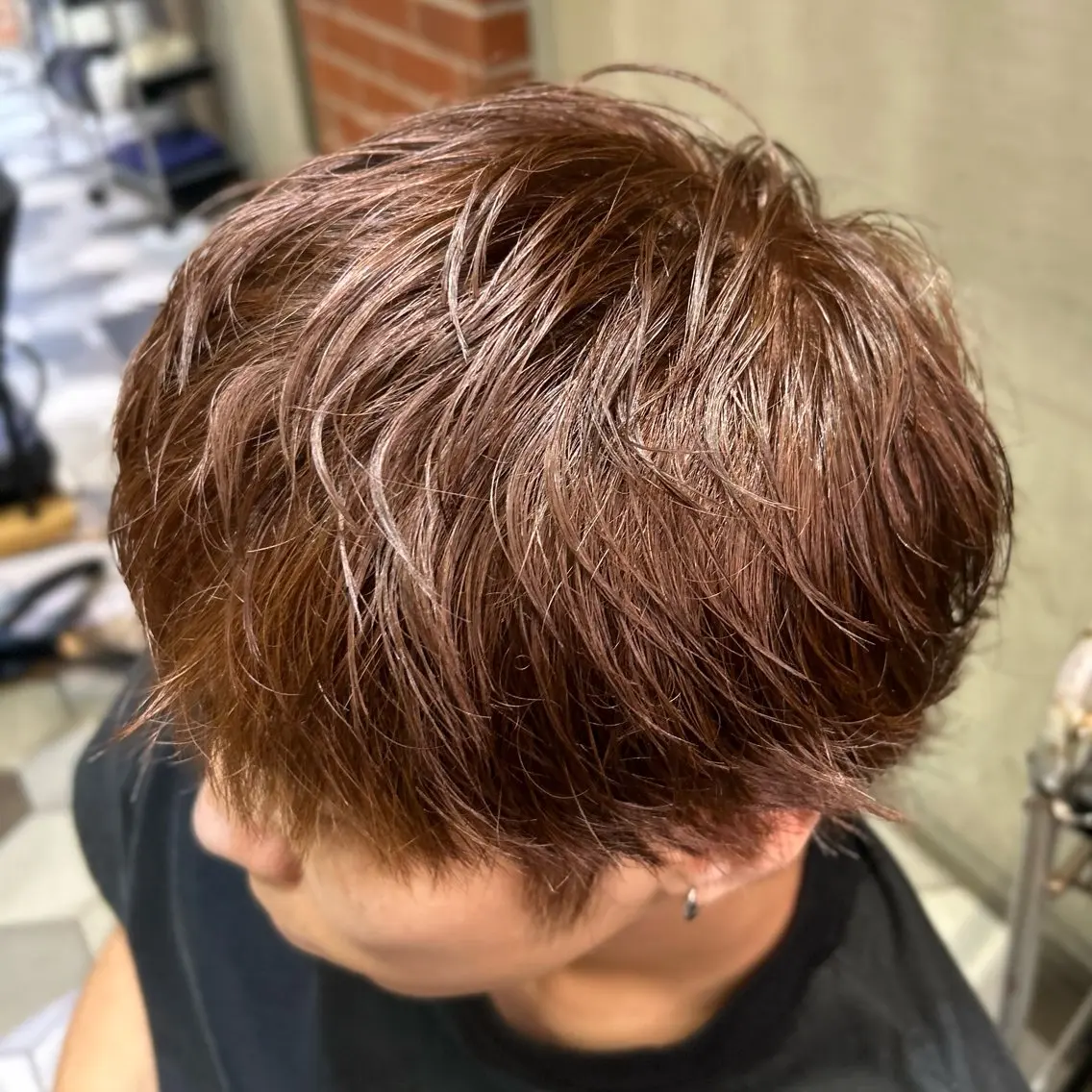 カラー メンズ ブラウンカラー ヘアカラー トリートメント ハイトーン🎨/ パーマ🌀/堀江輝起のヘアスタイル
