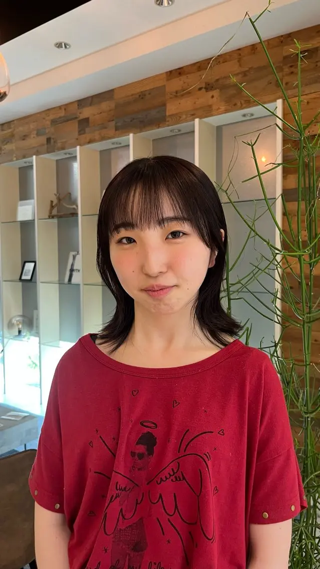 ミディアム カラー 透明感カラー ラベンダーカラー ピンクカラー ピンクラベンダー ヘアカラー パーマ/パーマモデル /長久手/フウカのヘアスタイル