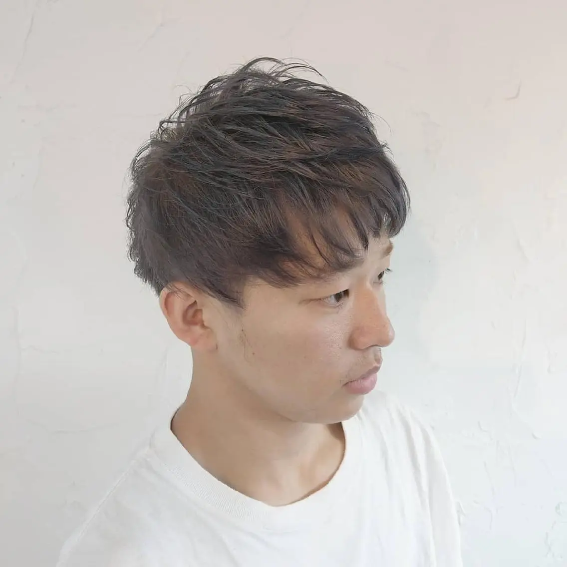 ショート カラー メンズ パーマ アディクシーカラー ダブルカラー Add9 柳田健登のヘアスタイル