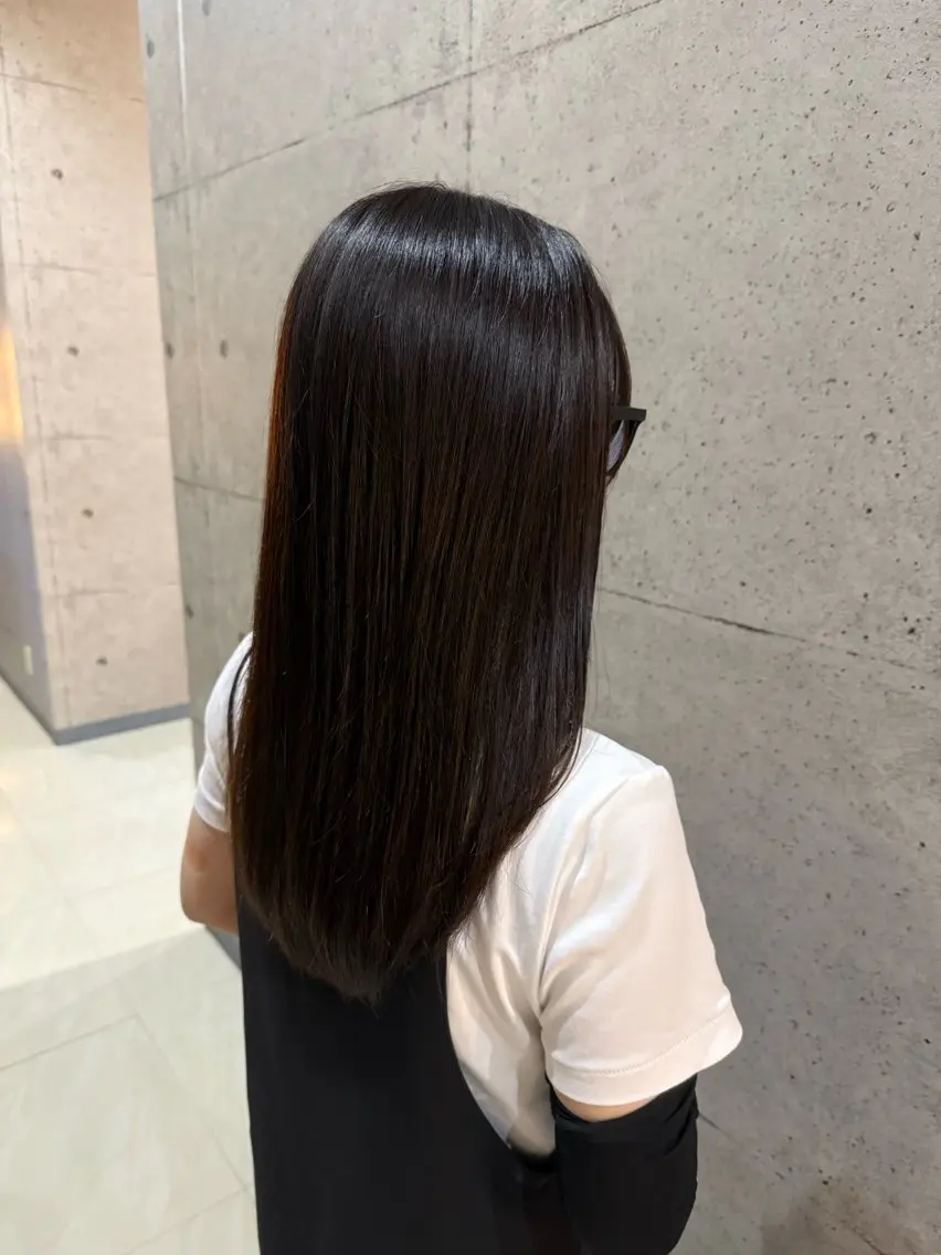 ロング 顔周りカット 韓国風ヘア レイヤーカット カット ヘアカラー トリートメント 廣瀬 愛のヘアスタイル