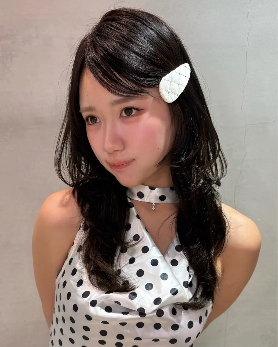 ロング カット ヘアカラー トリートメント 仙台Ｉ韓国レイヤー Ｉ髪質改善Ｉ伊藤拓海のヘアスタイル
