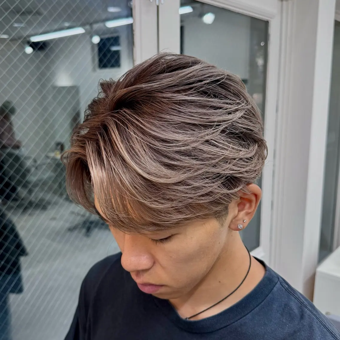 カラー メンズ カット ヘアカラー ヘアセット 【バレイヤージュ】 🔥メンズRYUTAのヘアスタイル