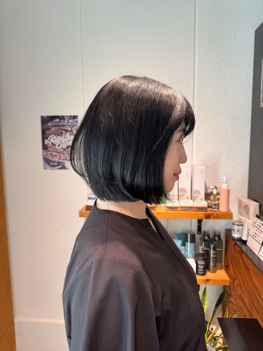 ミディアム ボブレイヤー ボブ レイヤーカット カット Kaori🌈赤羽/ 髪質改善/美髪矯正のヘアスタイル