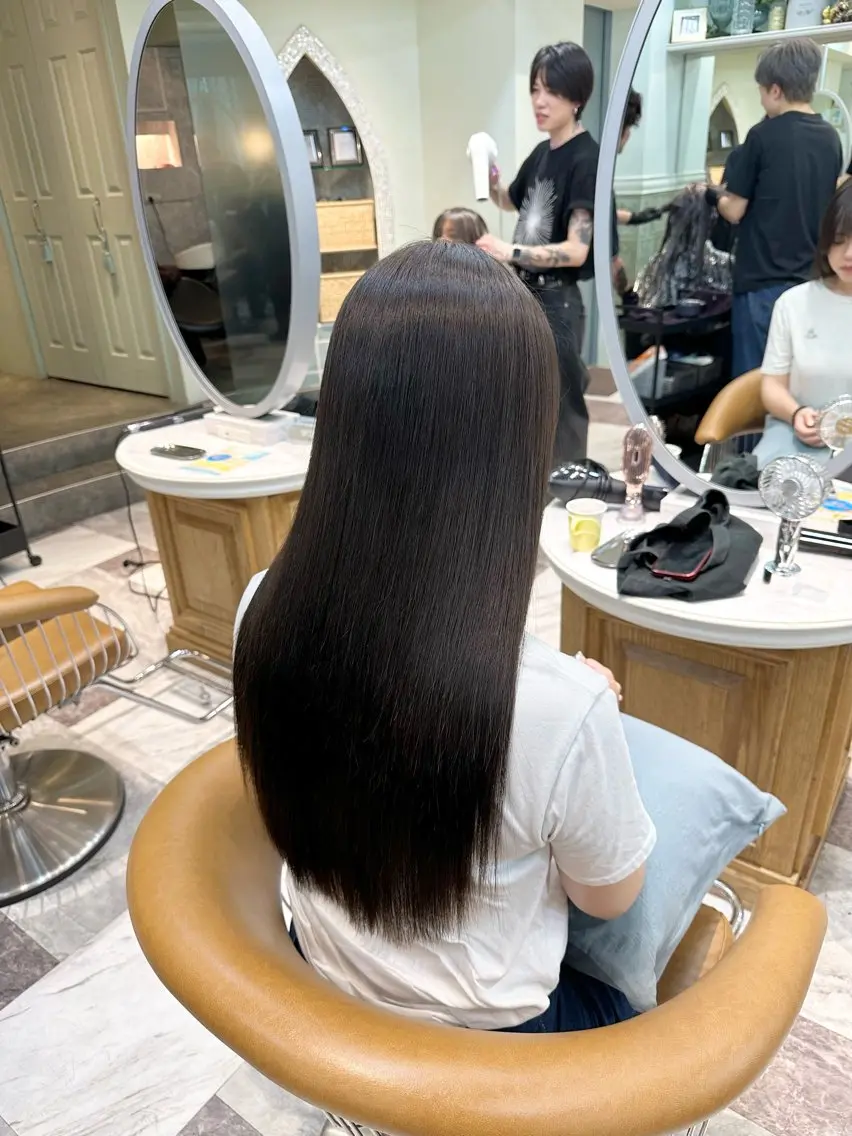 ロング 似合わせカット 縮毛矯正 ダメージレス縮毛矯正 髪質改善【美冴】のヘアスタイル