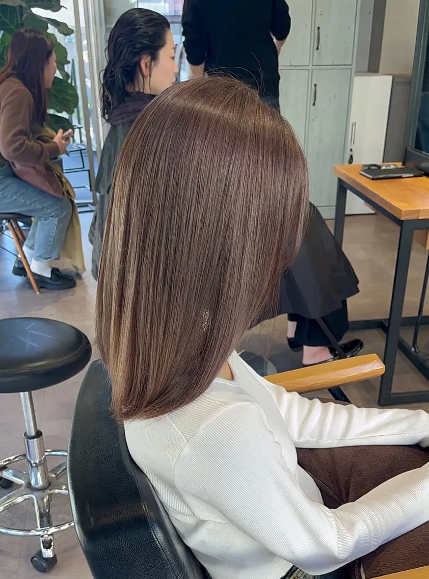 ミディアム カラー カット ヘアカラー トリートメント 佐藤優太朗 似合わせ/髪質改善のヘアスタイル