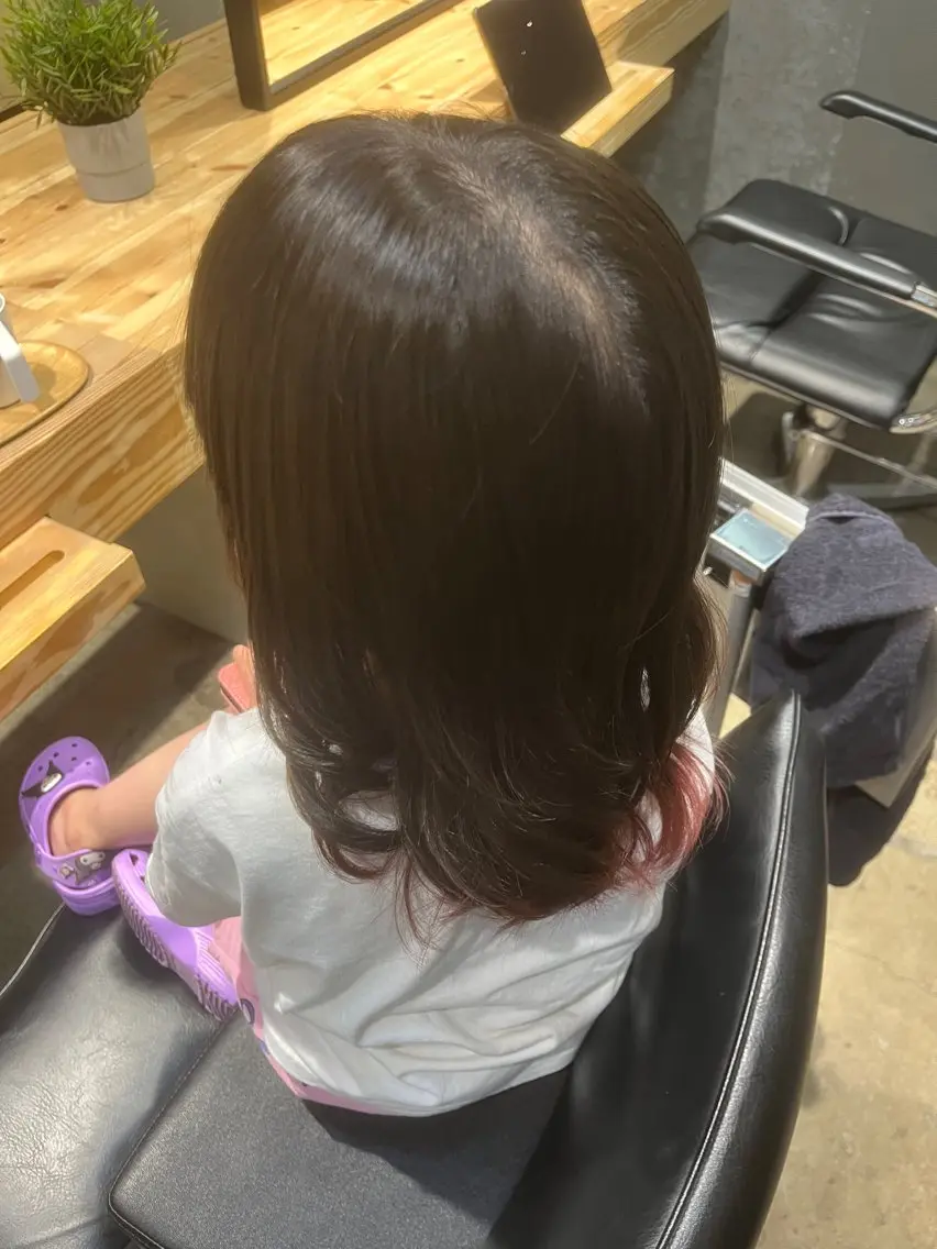 ミディアム キッズ ヘアカラー 中村 波瑠のヘアスタイル