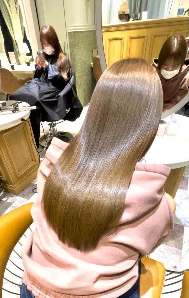 【髪質改善】カット＋美髪矯正＋髪質改善カラー＋ナノスチームトリートメントの写真