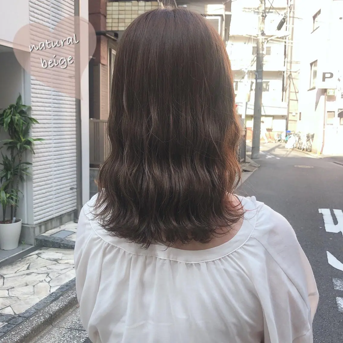 セミロング ヘアカラー トリートメント ✨色持ちの良い艶 カラー✨蟹江真世のヘアスタイル