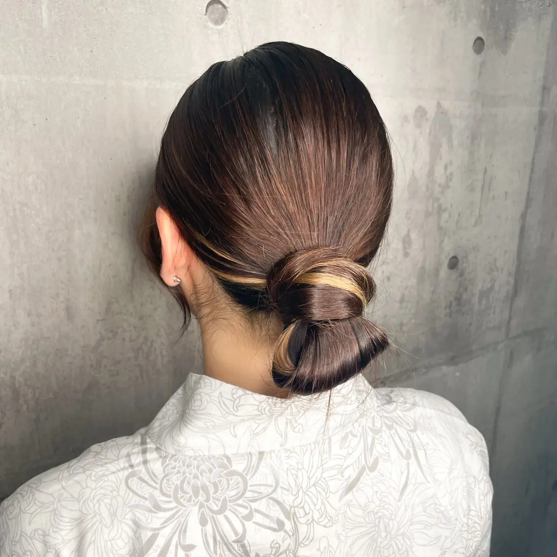 セミロング ヘアアレンジ 浴衣 ヘアセット アレンジ🎀ツヤ髪✨ 北野亜優実🌱のヘアスタイル
